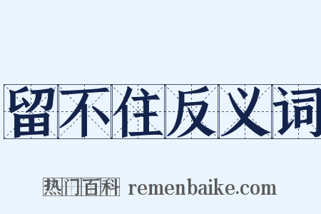 留不住反义词是什么意思的图片